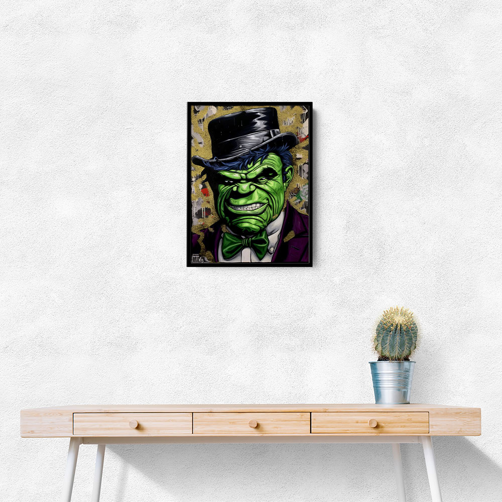 Hulk In a Hat Graffiti Style Wall Art Hulk In a Hat Graffiti Style Wall Art
