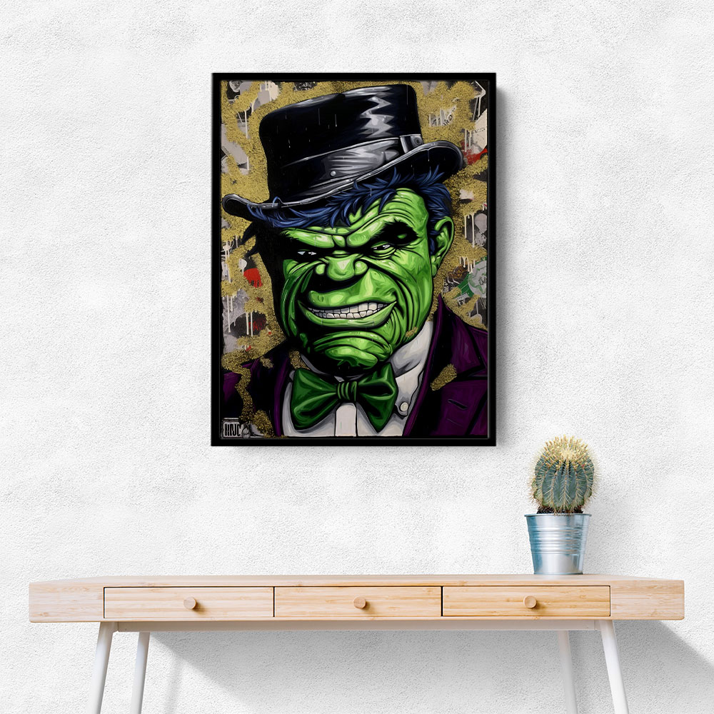 Hulk In a Hat Graffiti Style Wall Art