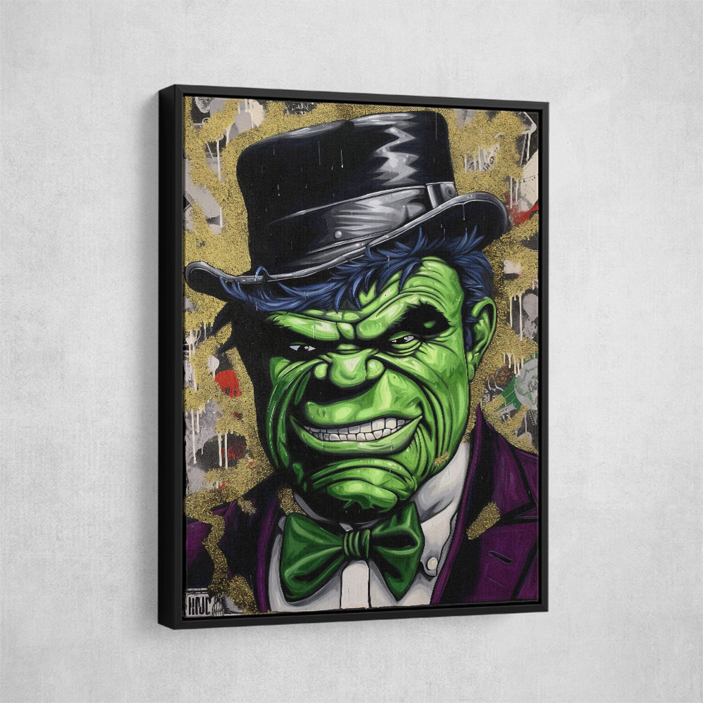 Hulk In a Hat Graffiti Style Wall Art