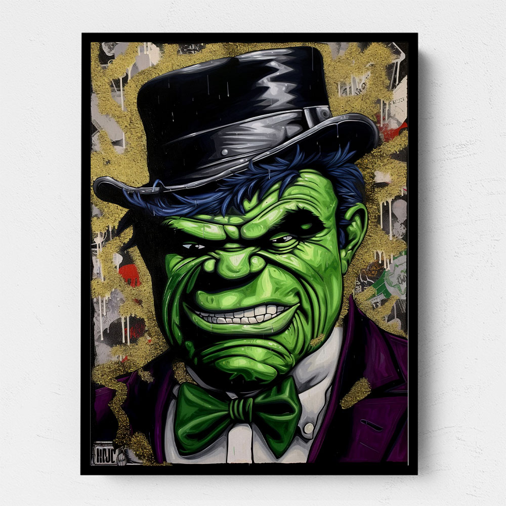 Hulk In a Hat Graffiti Style Wall Art Hulk In a Hat Graffiti Style Wall Art