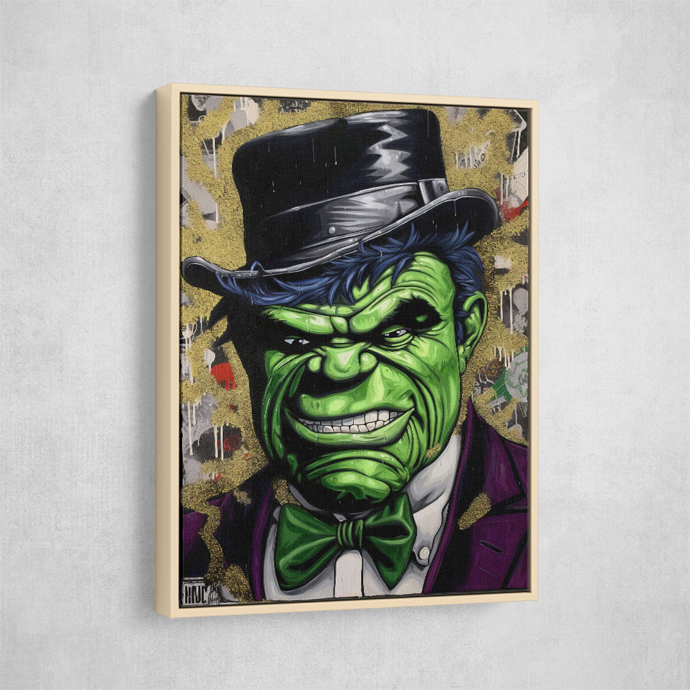 Hulk In a Hat Graffiti Style Wall Art