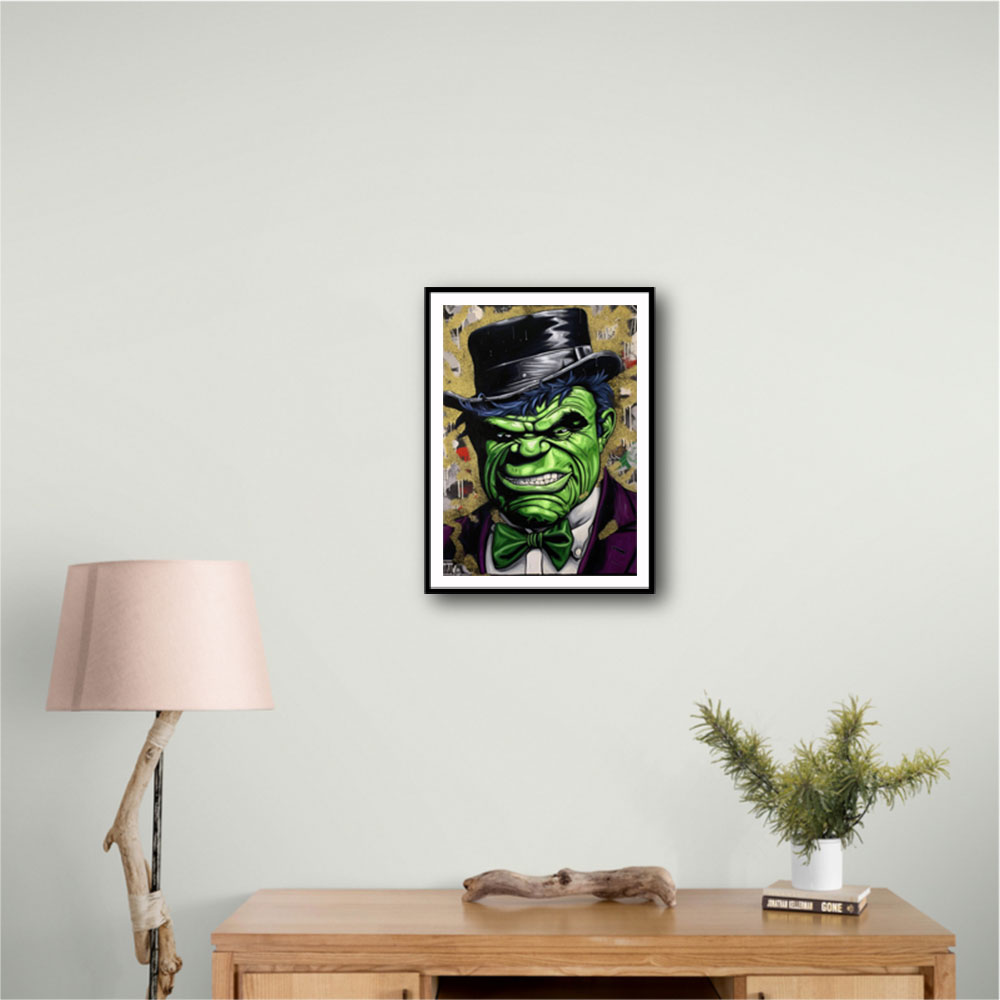 Hulk In a Hat Graffiti Style Wall Art