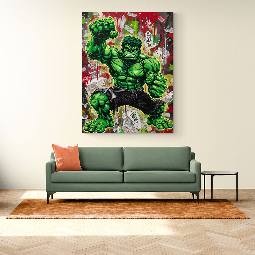 Incredible Hulk Graffiti Style Wall Art