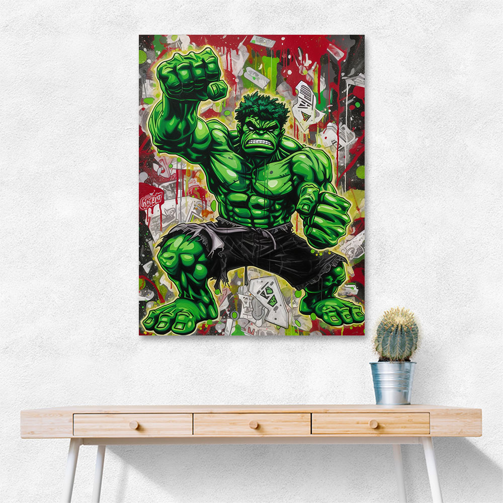 Incredible Hulk Graffiti Style Wall Art