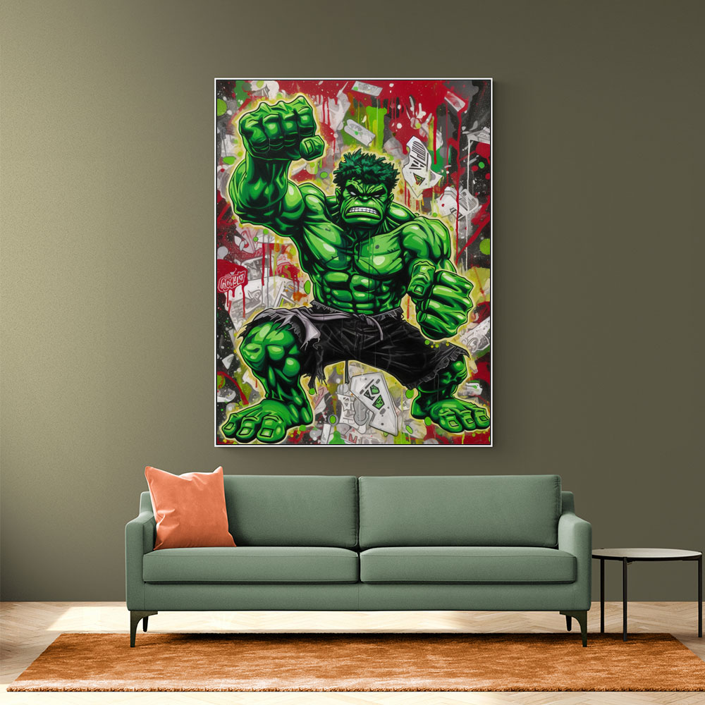 Incredible Hulk Graffiti Style Wall Art