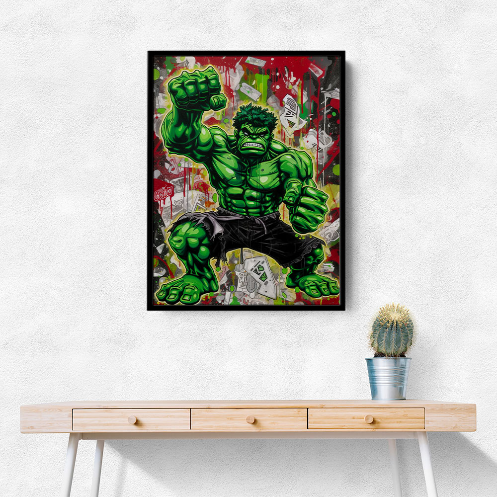 Incredible Hulk Graffiti Style Wall Art