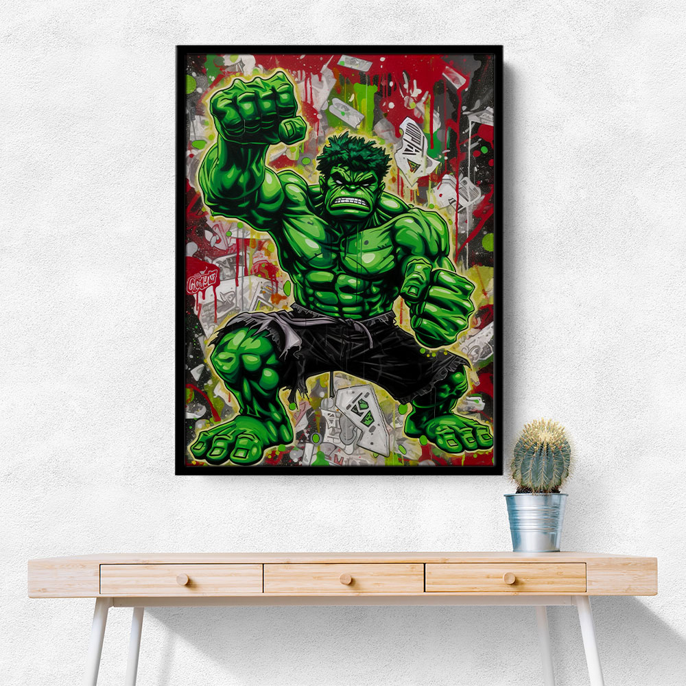 Incredible Hulk Graffiti Style Wall Art