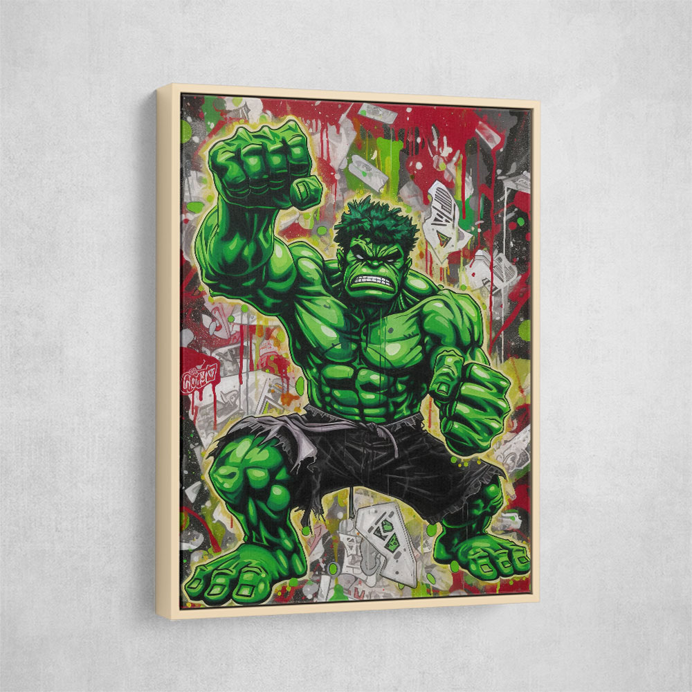 Incredible Hulk Graffiti Style Wall Art