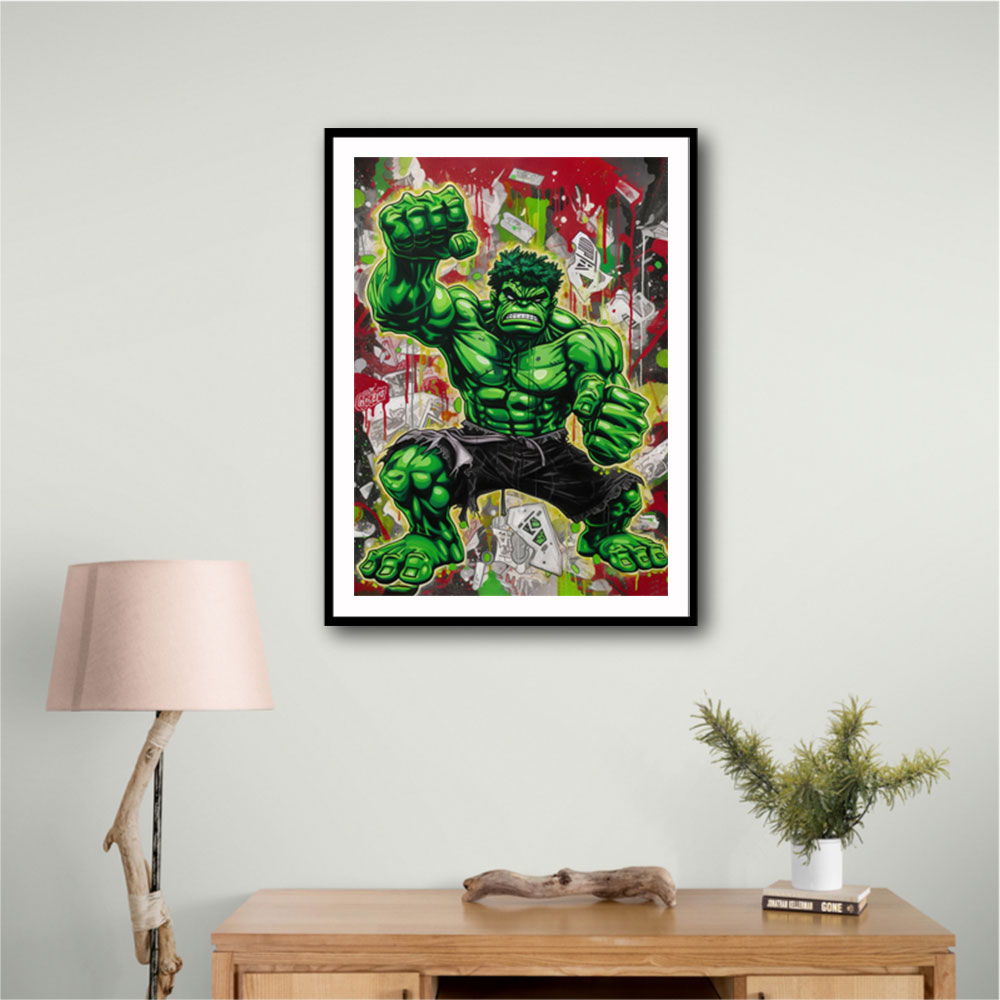 Incredible Hulk Graffiti Style Wall Art