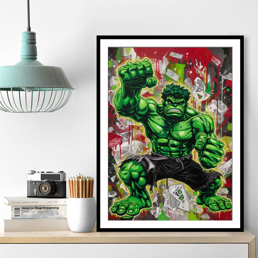 Incredible Hulk Graffiti Style Wall Art