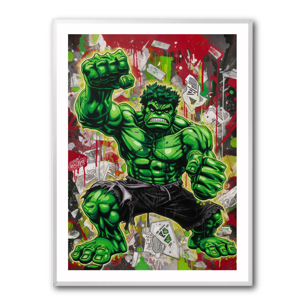 Incredible Hulk Graffiti Style Wall Art