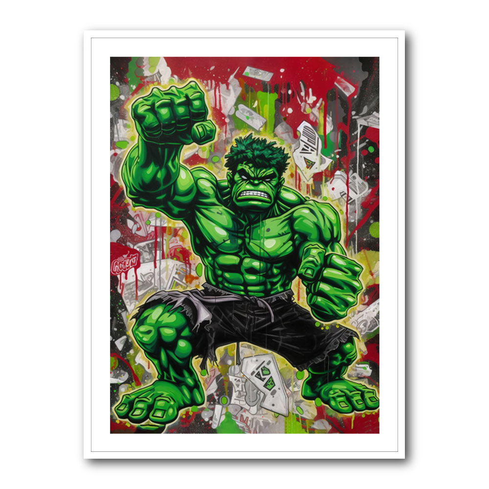 Incredible Hulk Graffiti Style Wall Art