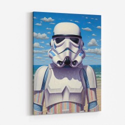 Storm Trooper At the Beach Wall Art