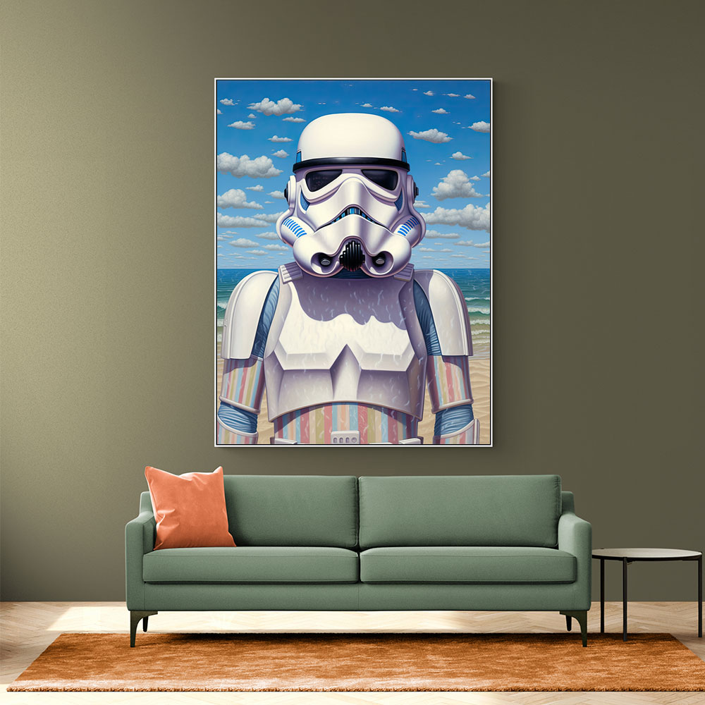 Storm Trooper At the Beach Wall Art