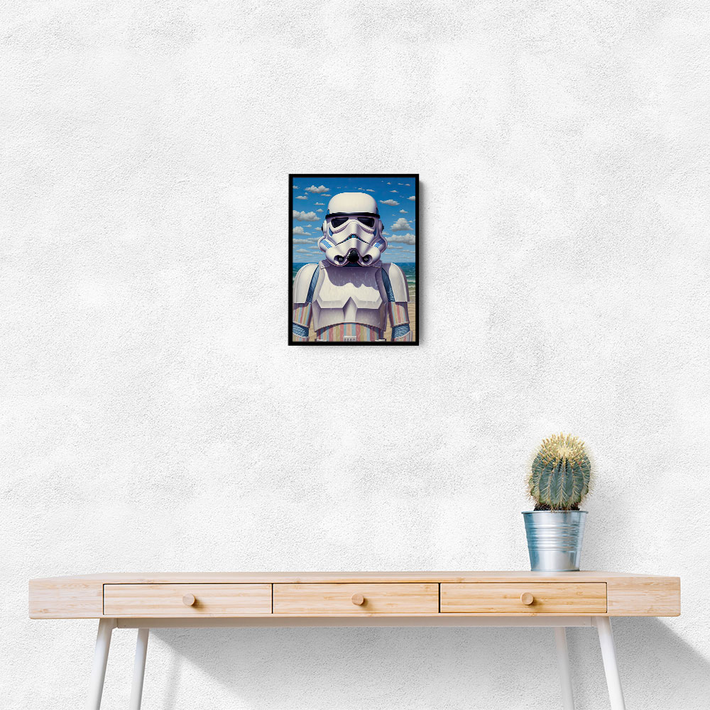 Storm Trooper At the Beach Wall Art