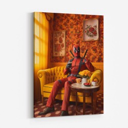 Deadpool Coffee Time Wall Art