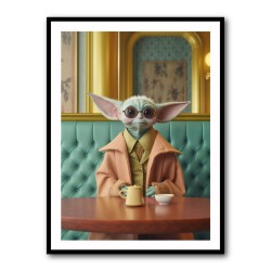 Yoda Coffee Time Wall Art