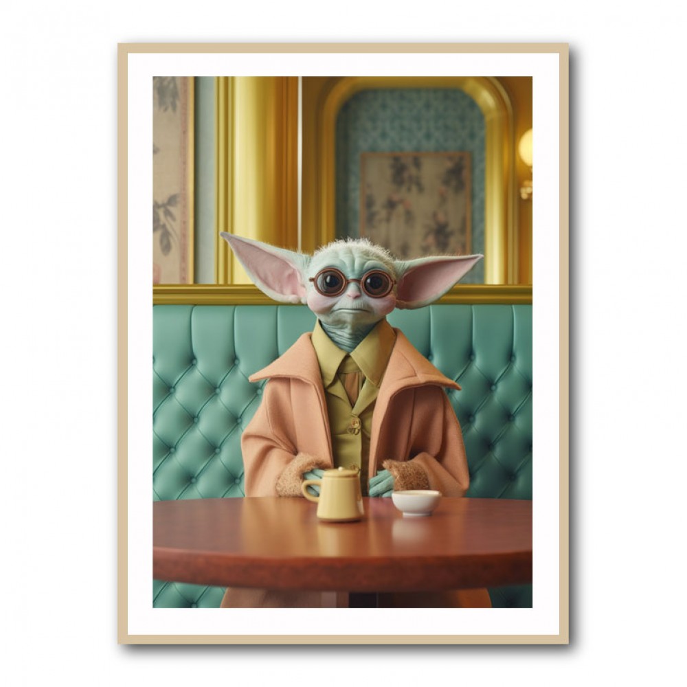 Yoda Coffee Time Wall Art