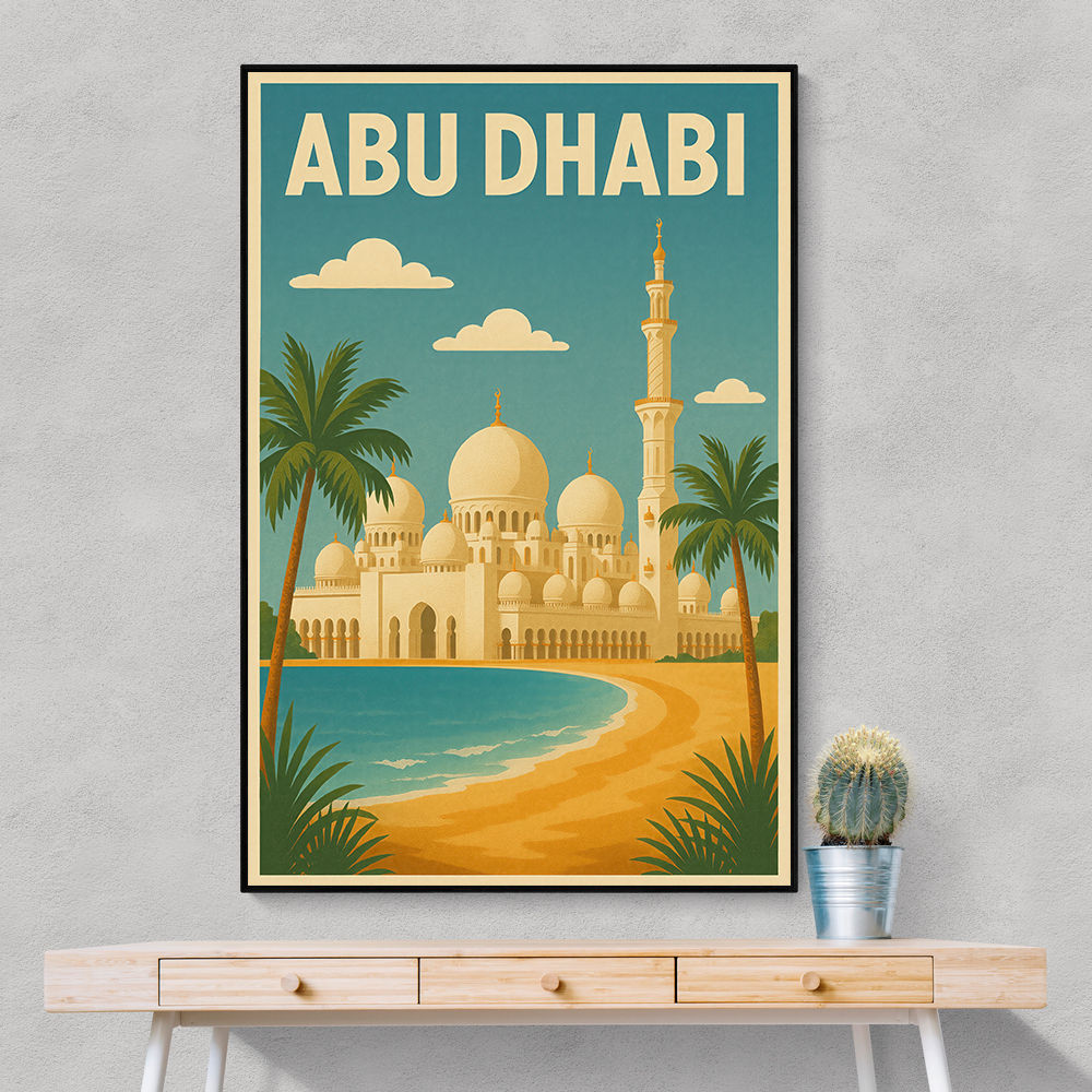 Abu Dhabi - UAE Travel Poster Abu Dhabi - UAE Travel Poster