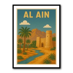 Al Ain - UAE Travel Poster Wall Art