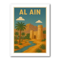 Al Ain - UAE Travel Poster Wall Art