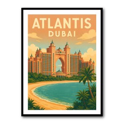 Atlantis Dubai Travel Poster Wall Art