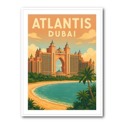 Atlantis Dubai Travel Poster Wall Art