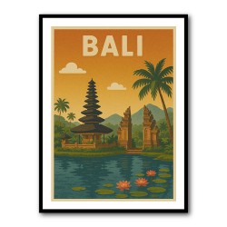 Bali Travel Poster Wall Art