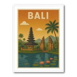 Bali Travel Poster Wall Art