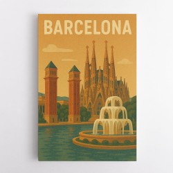 Barcelona Travel Poster Wall Art