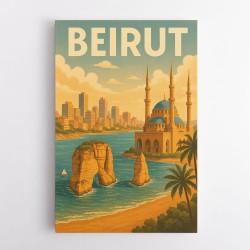 Beirut Travel Poster Wall Art