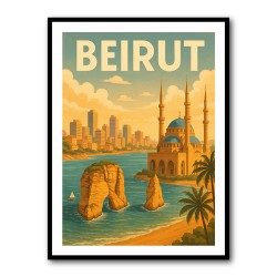 Beirut Travel Poster Wall Art