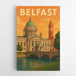 Belfast Travel Poster Wall Art