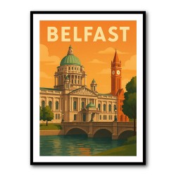 Belfast Travel Poster Wall Art