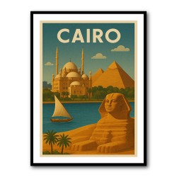 Cairo Travel Poster Wall Art