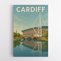 Cardiff Travel Poster 1 Wall Art