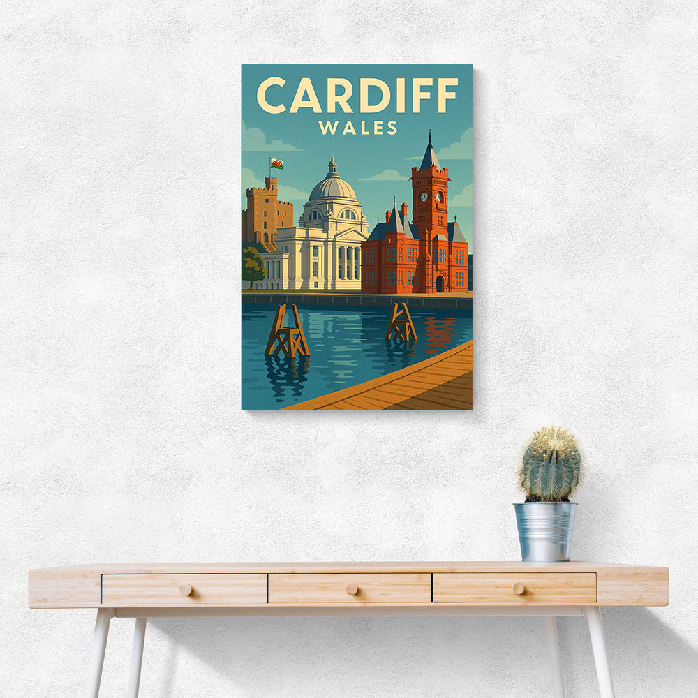 Cardiff Travel Poster Wall Art Cardiff Travel Poster Wall Art