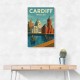 Cardiff Travel Poster Wall Art Cardiff Travel Poster Wall Art