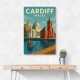 Cardiff Travel Poster Wall Art Cardiff Travel Poster Wall Art