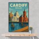 Cardiff Travel Poster Wall Art Cardiff Travel Poster Wall Art
