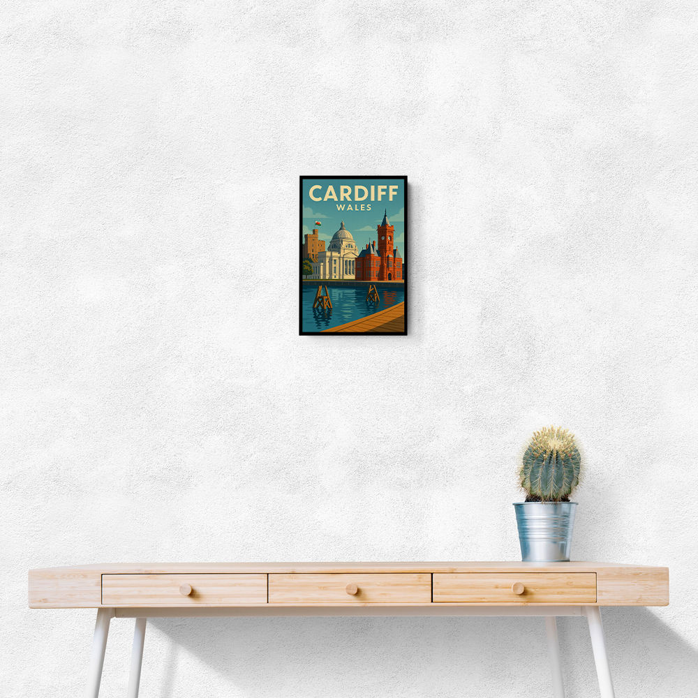 Cardiff Travel Poster Wall Art Cardiff Travel Poster Wall Art