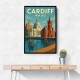 Cardiff Travel Poster Wall Art Cardiff Travel Poster Wall Art