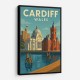 Cardiff Travel Poster Wall Art Cardiff Travel Poster Wall Art