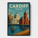 Cardiff Travel Poster Wall Art Cardiff Travel Poster Wall Art