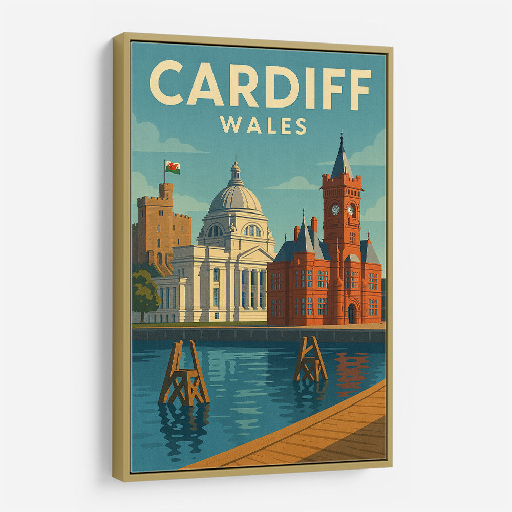 Cardiff Travel Poster Wall Art Cardiff Travel Poster Wall Art