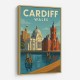 Cardiff Travel Poster Wall Art Cardiff Travel Poster Wall Art