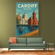Cardiff Travel Poster Wall Art Cardiff Travel Poster Wall Art