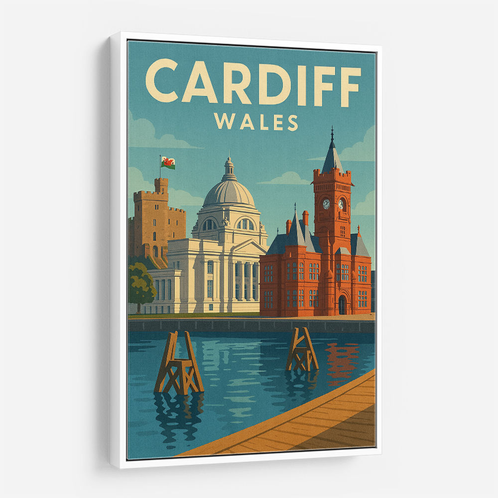 Cardiff Travel Poster Wall Art Cardiff Travel Poster Wall Art