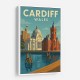Cardiff Travel Poster Wall Art Cardiff Travel Poster Wall Art