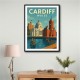Cardiff Travel Poster Wall Art Cardiff Travel Poster Wall Art